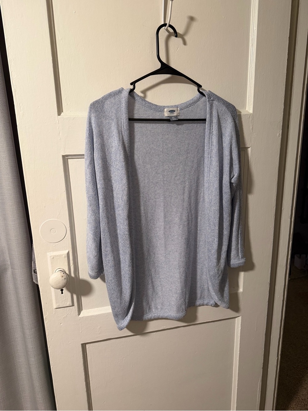 Old Navy Women’s Light Blue Heather Open-Front Cardigan Sweater 3/4 Sleeve Sz S